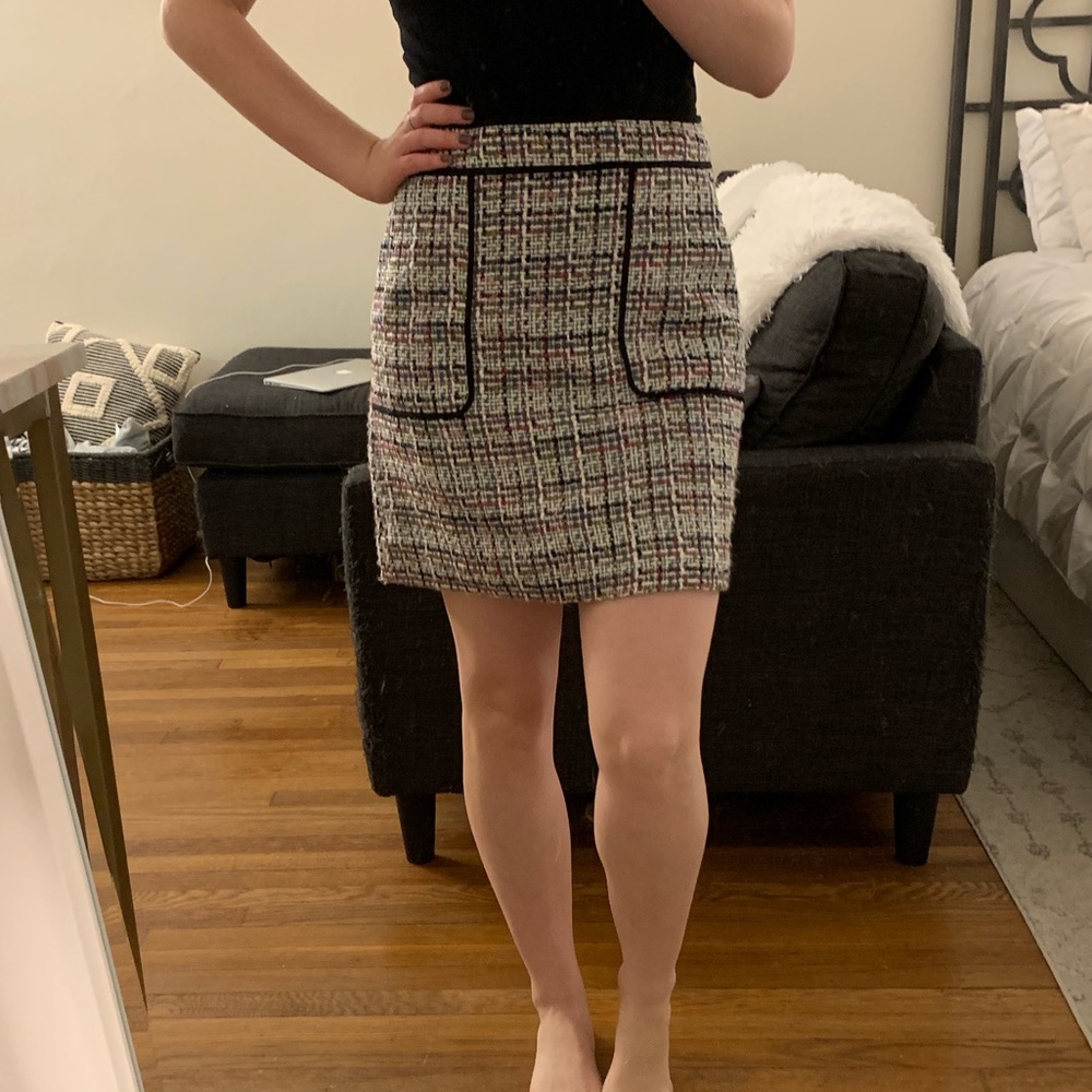 Multicolored woven skirt